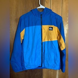 Quicksilver boys windbreaker Hoodie zipper jacket